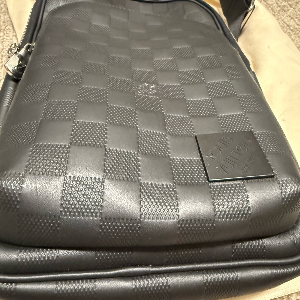 Louis Vuitton Checkered Black Messenger Bag